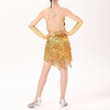 image:imageIDOPIP Kids Girls 1920s Flapper Dress Vintage Sequins Fringe Latin Dance Dress Gatsby Halloween Party Dress up with GlovesGold