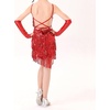 image:imageIDOPIP Kids Girls 1920s Flapper Dress Vintage Sequins Fringe Latin Dance Dress Gatsby Halloween Party Dress up with GlovesRed