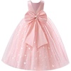 image:imageIDOPIP Butterfly Flower Girl VBack Bow Dress for Kid Wedding Pageant PartyPink
