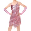 image:imageIDOPIP Kids Girls 1920s Flapper Dress Vintage Sequins Fringe Latin Dance Dress Gatsby Halloween Party Dress up with GlovesPink
