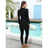 image:imageIDOPIP Muslim Swimsuits for Women Modest Swimwear Rash Guard Bathing SuitBlack