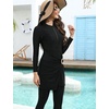 image:imageIDOPIP Muslim Swimsuits for Women Modest Swimwear Rash Guard Bathing SuitBlack