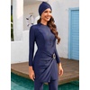image:imageIDOPIP Muslim Swimsuits for Women Modest Swimwear Rash Guard Bathing SuitNavy Blue