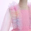 image:imageIDOPIP Toddler Girls Birthday Dresses Embroidery Floral Confetti Tulle Tutu Kid Princess Pageant Party Long Sleeve Dress 38TRainbow Pink