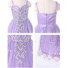 image:imageIDOPIP Girls Pink Sequin Bubble Tulle Dress for Princess Flower Girl GownPurple