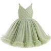 image:imageIDOPIP Sequin Ruffle Tulle Flower Girl Dress for Kids Baby Wedding BirthdayGreen