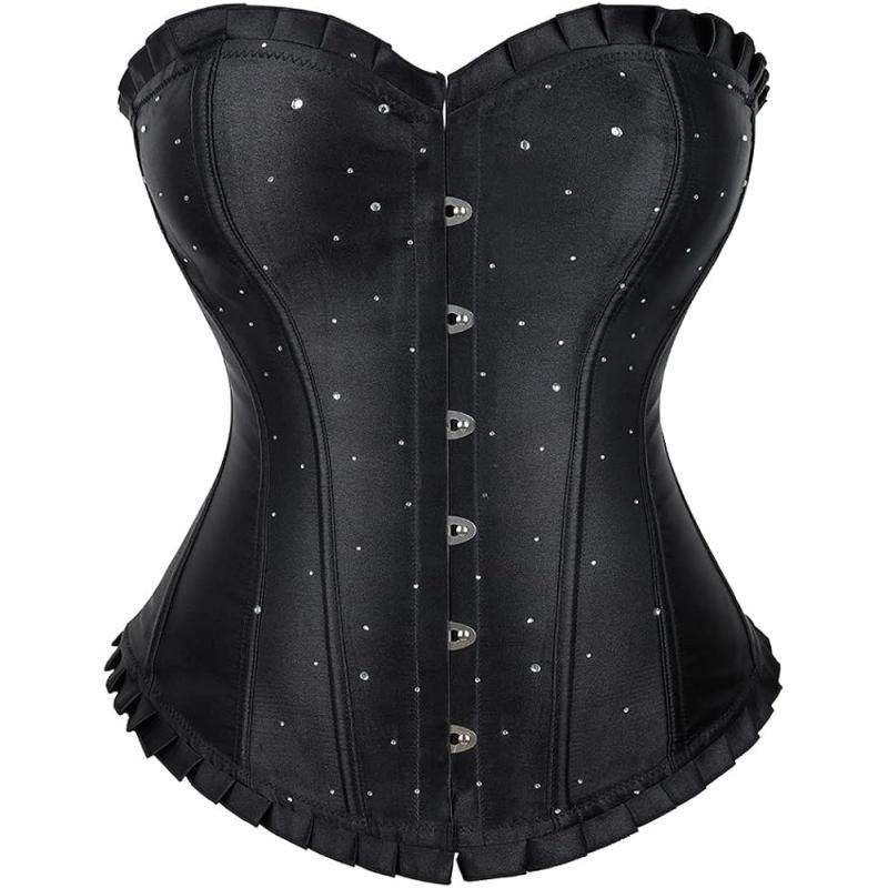 Corset Gainant Femme 2025 – Body Shapewear Dentelle Push-up – Lissage 360° Taille Haute