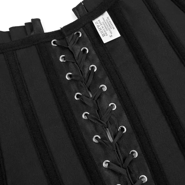 SZIVYSHI Corset Tops for Women Bustier Shapewear Lingerie Lace Waist Push Up BodysuitBlack 1