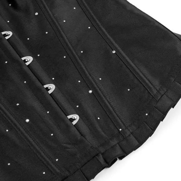 SZIVYSHI Corset Tops for Women Bustier Shapewear Lingerie Lace Waist Push Up BodysuitBlack 1