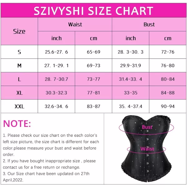 SZIVYSHI Corset Tops for Women Bustier Shapewear Lingerie Lace Waist Push Up BodysuitBlack 1