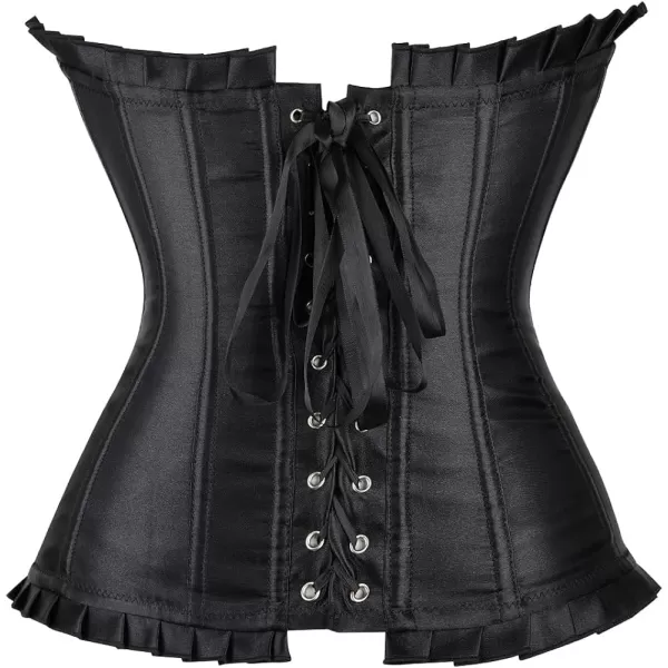 SZIVYSHI Corset Tops for Women Bustier Shapewear Lingerie Lace Waist Push Up BodysuitBlack 1