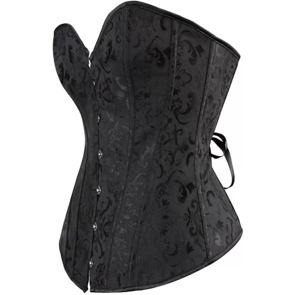 SZIVYSHI Corset Tops for Women Bustier Shapewear Lingerie Lace Waist Push Up BodysuitBlack 809