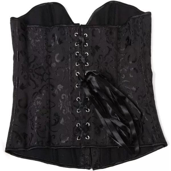 SZIVYSHI Corset Tops for Women Bustier Shapewear Lingerie Lace Waist Push Up BodysuitBlack 809