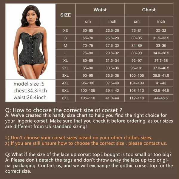 SZIVYSHI Corset Tops for Women Bustier Shapewear Lingerie Lace Waist Push Up BodysuitBlue