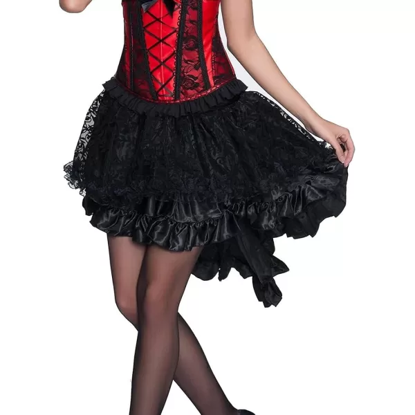 SZIVYSHI Corset Tops for Women Bustier Shapewear Lingerie Lace Waist Push Up BodysuitCorset With Skirt