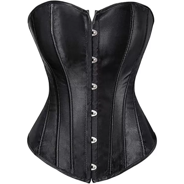 SZIVYSHI Corset Tops for Women Bustier Shapewear Lingerie Lace Waist Push Up BodysuitBlack Top 2