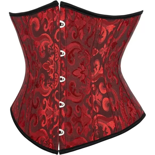 SZIVYSHI Underbust Corset  Corsets for Women  Waist Cincher Shaper Boned Satin Lace Up Vintage Bustier TopMulticolor