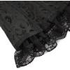 imageSZIVYSHI Corset Tops for Women with Sleeves  Steel Bones Bustier Overbust Lace Up Bodice LingerieBlack