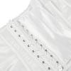 imageSZIVYSHI Corset Tops for Women with Sleeves Bustier Overbust Lace Up Bodice Lingerie Vintage Steampunk Strapless ShirtWhite