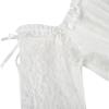 imageSZIVYSHI Corset Tops for Women with Sleeves Bustier Overbust Lace Up Bodice Lingerie Vintage Steampunk Strapless ShirtWhite