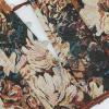 imageSZIVYSHI Floral Corset Tops for Women Strapless Underbust Lace Up Bodice LingerieBrown