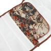 imageSZIVYSHI Floral Corset Tops for Women Strapless Underbust Lace Up Bodice LingerieBrown