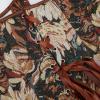 imageSZIVYSHI Floral Corset Tops for Women Strapless Underbust Lace Up Bodice LingerieBrown