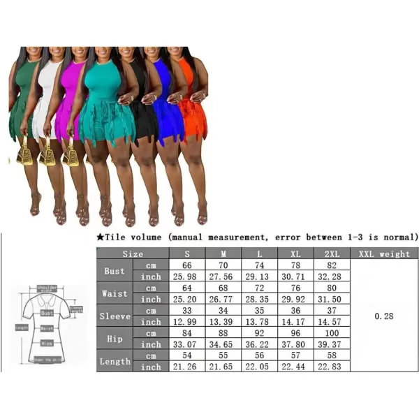IyMoo Two Piece Outfits for Women Long Sleeve Sleeveless Tank Tops Fringe Tassel Shorts Long Pants Set Clubwear S3XLA32 Orange