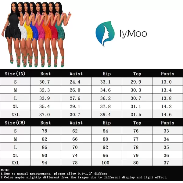 IyMoo Women 2 Piece Outfits Jumpsuit  Long Sleeve Crewneck Sweatshirt Fringe High Waisted Pants Sweatsuit SetShorts Fuchsia