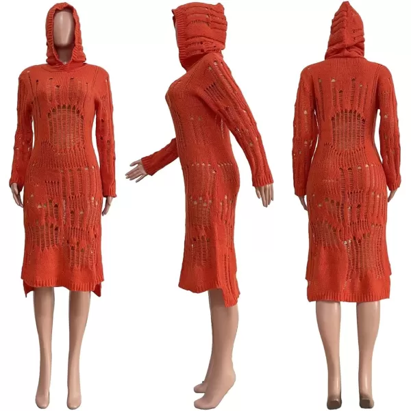 IyMoo Women Casual Knitted Hoodie Dresses Long Sleeve Hollow Out Tunic Crochet Bodycon Midi Dress Clubwear S2XLIyMoo Women Casual Knitted Hoodie Dresses Long Sleeve Hollow Out Tunic Crochet Bodycon Midi Dress Clubwear S2XL