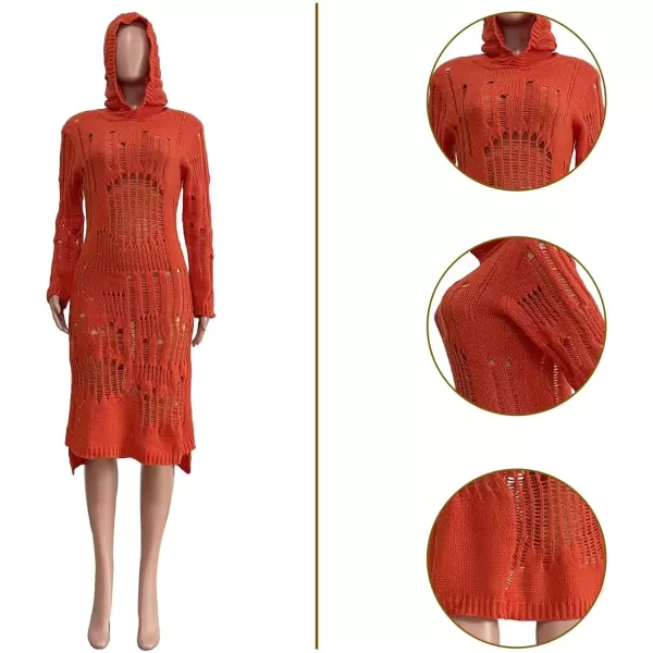 IyMoo Women Casual Knitted Hoodie Dresses Long Sleeve Hollow Out Tunic Crochet Bodycon Midi Dress Clubwear S2XLIyMoo Women Casual Knitted Hoodie Dresses Long Sleeve Hollow Out Tunic Crochet Bodycon Midi Dress Clubwear S2XL