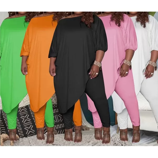 IyMoo Womens Causal Plus Size 2 Piece Outfits Jumpsuits Slant Shoulder Asymmetrica Tops Pant Set Sexy Club RomperGray