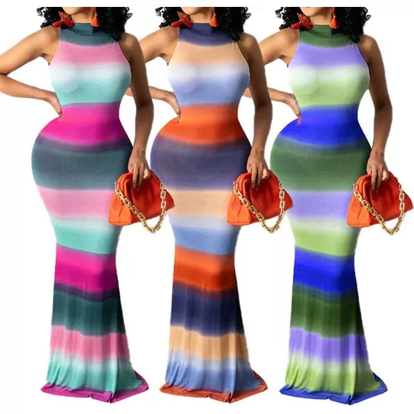 IyMoo Womens Neck Hollow Out Print Party Beach Evening Long Maxi Dress014 Rose Red