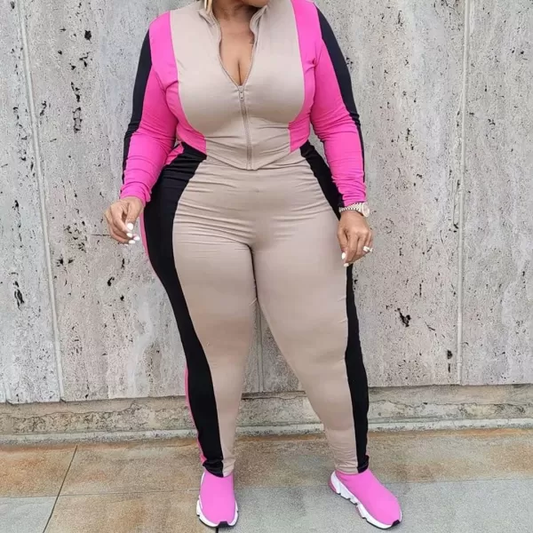 IyMoo Womens Plus Size Jogging Suits Tracksuits Two Piece Crop Tops Sweatshirt amp Long Pants Sweat Suits SetsKhaki