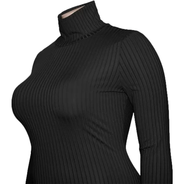 IyMoo Womens Plus Size Sexy Stretchable Long Sleeve Hollow Out Crisscross Sweater Knit Slim Fit Midi Dress110 Black