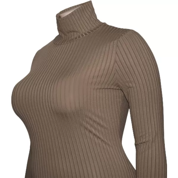 IyMoo Womens Plus Size Sexy Stretchable Long Sleeve Hollow Out Crisscross Sweater Knit Slim Fit Midi Dress110 Dark Khaki