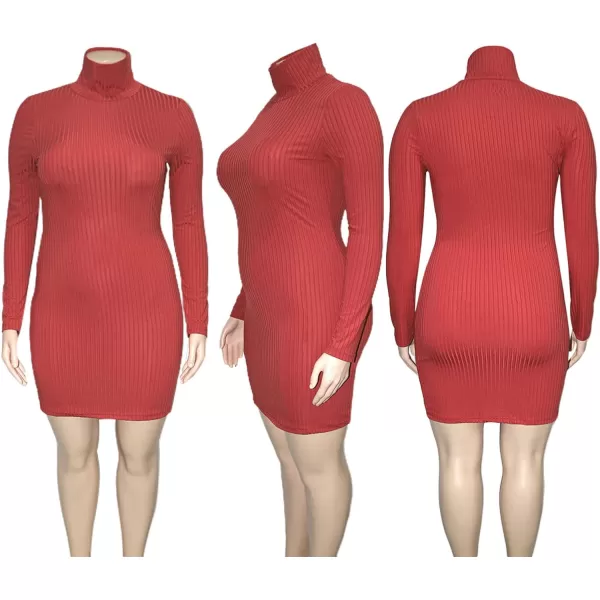 IyMoo Womens Plus Size Sexy Stretchable Long Sleeve Hollow Out Crisscross Sweater Knit Slim Fit Midi Dress110 Red