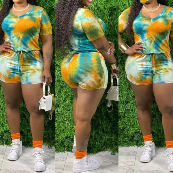 IyMoo Womens Plus Size Summer Solid Jumpsuit Casual Loose Short Sleeve Jumpsuit Rompers with Pockets Elastic Waist Playsuit033 Green