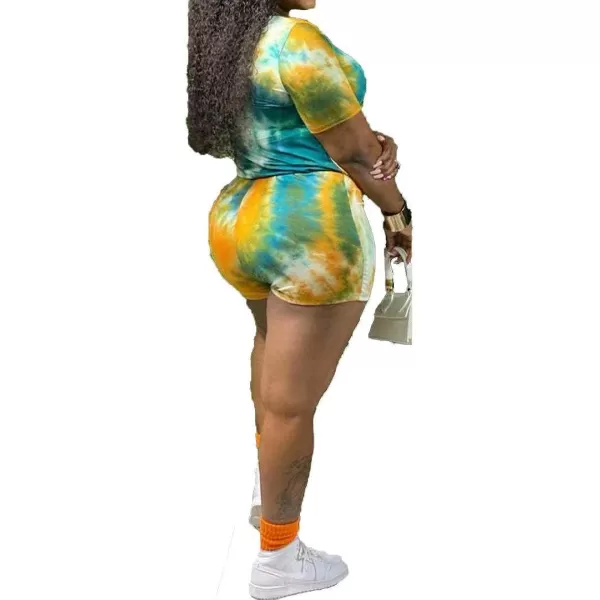 IyMoo Womens Plus Size Summer Solid Jumpsuit Casual Loose Short Sleeve Jumpsuit Rompers with Pockets Elastic Waist Playsuit033 Green