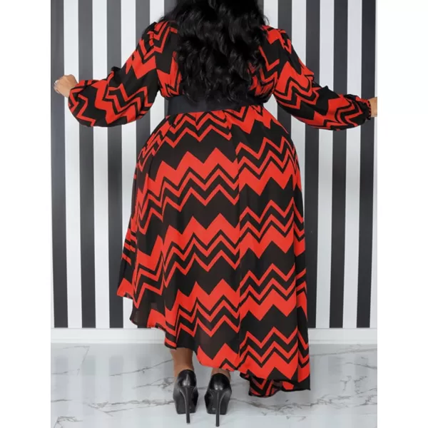 IyMoo Womens Sexy Plus Size One Shoulder Long Sleeve Ruched Elegant High Low Maxi Dress Party GownsWave Red