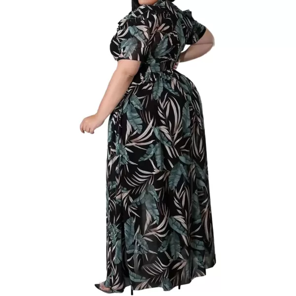 Plus Size High Low Tops for Women  Mesh See Through Puff Sleeve One Off Shoulder Asymmetrical Tunic Shirt Dresses066 Blue Green