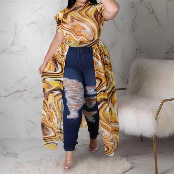 Plus Size High Low Tops for Women  Mesh See Through Puff Sleeve One Off Shoulder Asymmetrical Tunic Shirt Dresses066 Yellow