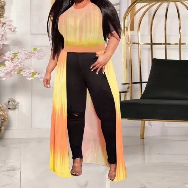 Plus Size High Low Tops for Women  Mesh See Through Puff Sleeve One Off Shoulder Asymmetrical Tunic Shirt Dresses219 Yellow Orange