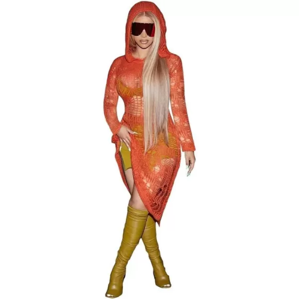 IyMoo Women Casual Knitted Hoodie Dresses Long Sleeve Hollow Out Tunic Crochet Bodycon Midi Dress Clubwear S2XLIyMoo Women Casual Knitted Hoodie Dresses Long Sleeve Hollow Out Tunic Crochet Bodycon Midi Dress Clubwear S2XL