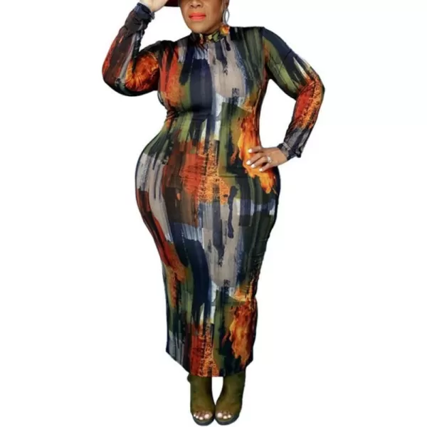 IyMoo Women Dress  V NeckMock Neck Reversible Belted Zip Bodycon Dress Club401 Graffiti