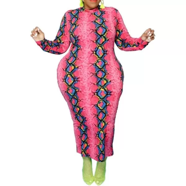 IyMoo Women Dress  V NeckMock Neck Reversible Belted Zip Bodycon Dress Club401 Pink