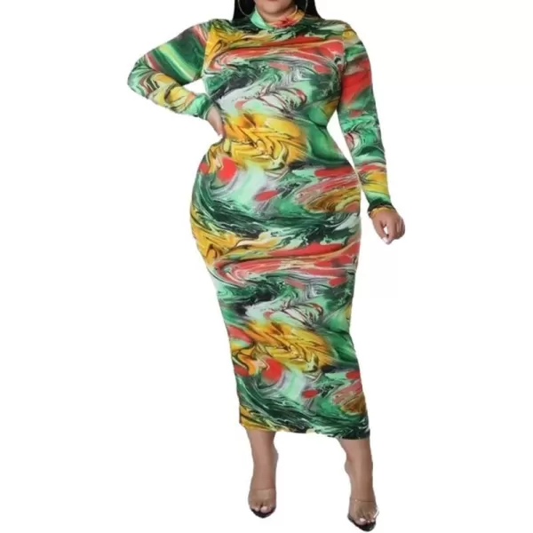 IyMoo Women Dress  V NeckMock Neck Reversible Belted Zip Bodycon Dress Club684 Green