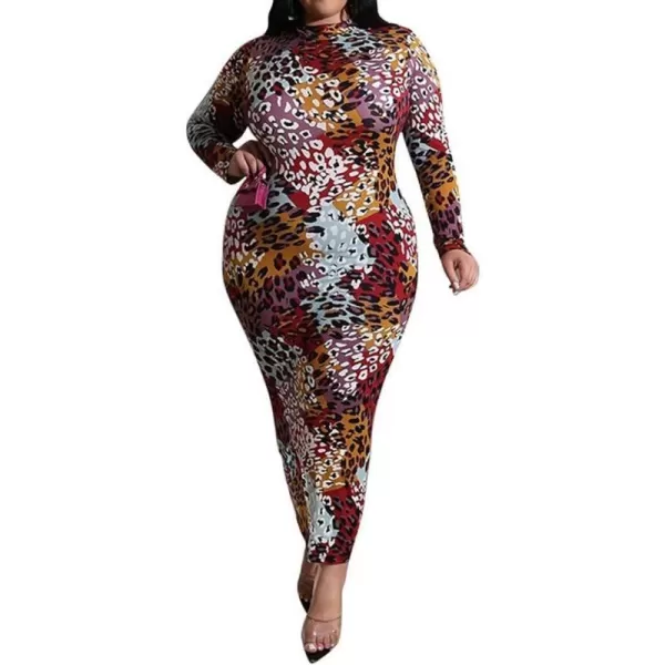 IyMoo Women Dress  V NeckMock Neck Reversible Belted Zip Bodycon Dress ClubMulti Leopard