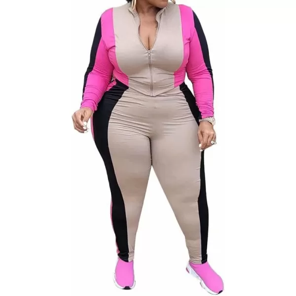 IyMoo Womens Plus Size Jogging Suits Tracksuits Two Piece Crop Tops Sweatshirt amp Long Pants Sweat Suits SetsKhaki