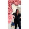 image2 Piece Sets for Women Cubwear Long Sleeve V Neck Peplum Ruffle Raw Hem Pullover Tops Bodycon Long Pants Sets Tracksuit Black 2XL